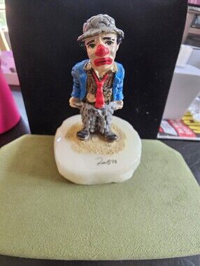 Vintage Ron Lee 1993 24k Gold Plated Clown Figurine